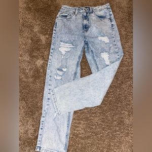 DISTRESSED JEANS, VINTAGE, WILD FABLE, SIZE 8, BLUE JEANS